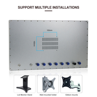 Panel PC Industrial Táctil Capacitivo IP66 de 24 Pulgadas, Computadora Integrada sin Ventilador, Intel I3/I5/I7, SSD de 32G-256G para Máquinas Médicas