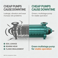 Pompe d'alimentation de chaudière haute pression à économie d'énergie DEPUMP, alimentée au diesel, multistade, construction en acier