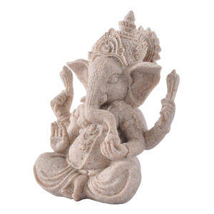 Vintage Art Home <strong>Decorative</strong> Sand Stone Hand Carved <strong>Elephant</strong> Sculpture Figurine Feng Shui <strong>Decors</strong> - Product Image 3