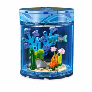 <span class=keywords><strong>Set</strong></span> di Costruzioni Acquario Colorato Personalizzabile con Pesci e Fiori Rosa, Giocattoli Vibranti per Bambini per l'Espressione Artistica e il Gioco - Product Image 1