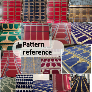 Custom High Quality Polyester Machine Made Mosque Masjid Prayer Carpet Muslim Use Red High Pile Home Use Floor Roll for Events - Product Image 2