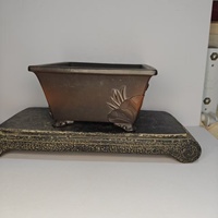 Pot à Bonsaï Yixing de style antique fait main de haute qualité, motif Lotus de Sable, avec pieds en forme de nuage – Meilleure vente