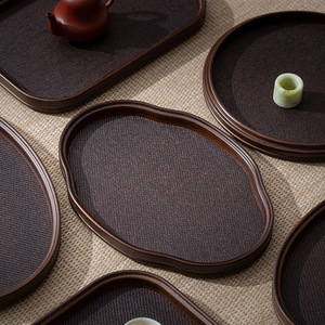 Plateau à thé rectangulaire en bois de bambou, plateau de service pour accessoires de cérémonie du thé, origine Dehua, qualité supérieure - Product Image 2