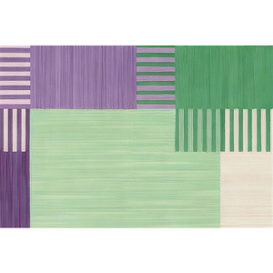 EIFFEL HOME Tapis carré coloré vert et violet, style nordique, en fibre de polyester, pour salon, chambre, bureau, lavable et facile à nettoyer - Product Image 4