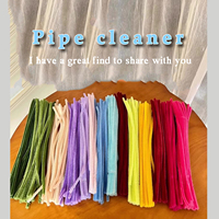 100 pièces coloré tige torsadée créatif bricolage artisanat barre de torsion laine racine moelleux barre fil de fer décoration imaginative