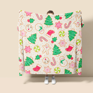 2024 Mới Nhất Màu Xanh Lá Cây Kỳ Nghỉ Giáng Sinh Thiết Kế Mùa Đông Ấm Áp Sofa Lông Cừu Tùy Chỉnh Sang Trọng Flannel Giáng Sinh Ném Chăn Cho Trang Trí Nội Thất - Product Image 6