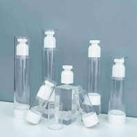 Bouteilles en plastique de 15 ml, 30 ml, 50 ml, 80 ml, 100 ml, 120 ml avec pompe pulvérisatrice sans air pour cosmétiques, soins de la peau, essences et lotions