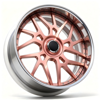 Jantes Premium 2 Pièces en Alliage d'Aluminium Forgé Brossé Or Rose, Profondes, 20-26 Pouces, Neuves pour Chevrolet Impala & Pontiac
