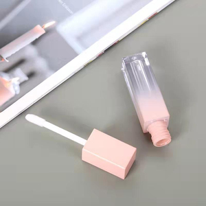 High Quality Square Pink Gradient Lip Gloss Empty Bottle Clear Lip Glaze <b>Tube</b> PP Material Screw Cap Diameter - Product Image 3