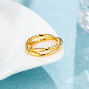 Anillos de Dedo Dobles de Acero Inoxidable a Prueba de Agua para Mujer - Product Image 2