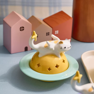 Set Regalo Aromaterapia Stars Envoy Cute Cat |   Candele Profumate e Diffusore a Bastoncini con Supporto in Ceramica a Forma di <span class=keywords><strong>Gatto</strong></span> - Modello di Tendenza a Prezzo di Fabbrica - Product Image 5