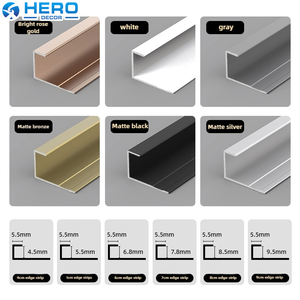 Profilo per Piastrelle in Lega di Alluminio - Durevole e Impermeabile, Anodizzato Spazzolato Verniciato a Polvere, Forme L/U/Quadrate/Rotonde - Product Image 4