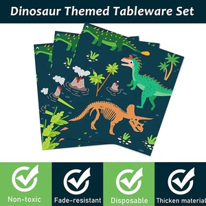 Conjunto <span class=keywords><strong>de</strong></span> vajilla <span class=keywords><strong>de</strong></span> mundo <span class=keywords><strong>de</strong></span> dinosaurios, platos <span class=keywords><strong>de</strong></span> temática jurásico, servilletas, decoraciones <span class=keywords><strong>de</strong></span> fiesta, recuerdos - Product Image 4
