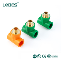 Raccords de tuyauterie PPR certifiés NSF Ledes, raccord en T mâle PPR