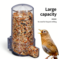 Distributeur d'eau transparent et réglable pour oiseaux, écologique et durable, avec clip à ressort, bouteille d'eau suspendue pour Myna et Thrush