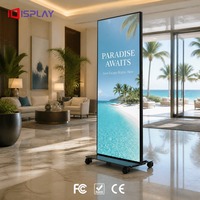 Pantalla LED Plegable para Interiores P2.5, Pantalla LED Plegable con Soporte y Control WiFi para Tiendas Minoristas