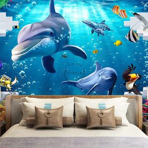 <span class=keywords><strong>Papel</strong></span> Tapiz Adhesivo 3D para Pared con Diseño de Mundo Submarino Azul, Océano para Habitación <span class=keywords><strong>Infantil</strong></span> - Product Image 2