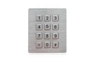 USB RS232 interface IP65 metal numeric keypad