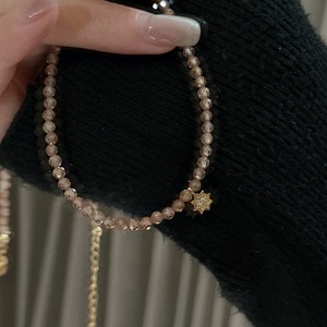 Collar de Plata de Ley S925 con Circonita, Diseño de Flor y Mariposa, Accesorios de Moda de Lujo con Cuentas para Mujeres y Niñas, Regalo Perfecto para Novias - Product Image 4