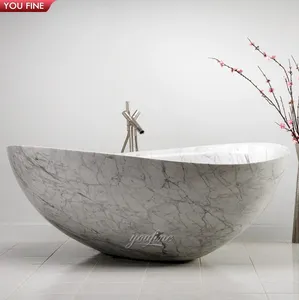 室内高品质手工雕刻浴室大理石浴缸出售