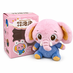 Peluche Éléphant Rose avec Grandes Oreilles et Rembourrage en Coton pour Filles, Compagnon de Sommeil, Cadeau d'Anniversaire, Poupée en Peluche Animale - Product Image 1