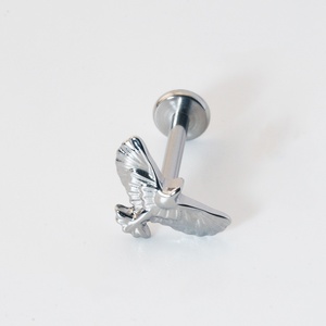 F136 Titan Hợp Kim Cấy Ghép Lớp Retro Cá Tính Đồ Trang Sức Cho Tai Lưỡi Lip Piercing-Cổ Điển <span class=keywords><strong>Eagle</strong></span> Chăm Sóc <span class=keywords><strong>Stud</strong></span> - Product Image 3