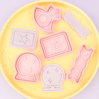Ensemble de découpoirs à biscuits pour la divination, argile 3D de dessin animé à faire soi-même, tampon de simulation de boule de cristal