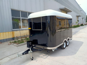 YITUO Mobile Catering Trailer Food Truck Glass Sliding Window Stainless Work Table 4 Wheels Tow <b>bar</b> Trailer - Product Image 2