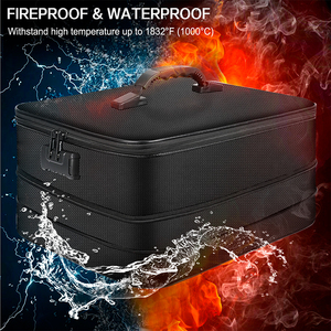 Đa Chức Năng Nhà Văn Phòng Du Lịch An Toàn Hộ Chiếu Giấy Chứng Nhận Tiền Tập Tin Lưu Trữ Chống Thấm Nước Chống Cháy Tài Liệu Tổ Chức Túi - Product Image 5