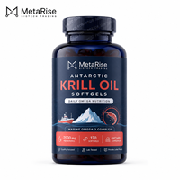 Capsules d'huile de krill en gélules molles, formule nutritionnelle marine oméga, marque privée OEM, 120 unités