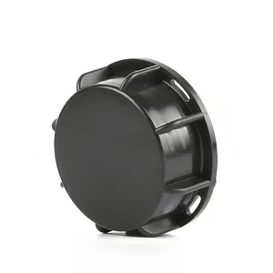 Válvula de esfera preta de 2 polegadas com tampa de rosca para tampa de poeira profunda S60 * 6Thread DN50 para tubos tipo produto IBC - acessórios para tubos