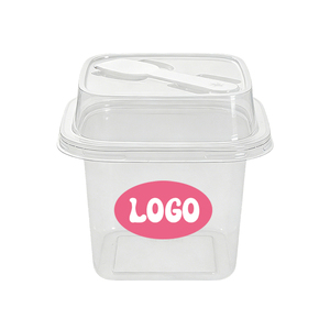 En stock – Pots en plastique PP de 280 ml et 220 ml pour <span class=keywords><strong>yaourt</strong></span>, crème glacée, gelée, pudding, gâteau <span class=keywords><strong>au</strong></span> lait, avec couvercle et cuillère - Product Image 2