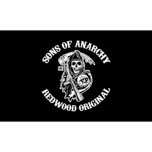 Bandiera Chaos di Sons of <span class=keywords><strong>Anarchy</strong></span> 3x5 FT (90x150CM) in Poliestere Morbido Certificato Livello 4+ - Spedizione Veloce, Offerta Imperdibile - Product Image 1