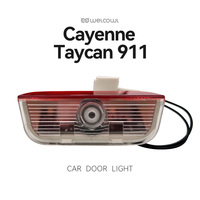 Lumière de porte de voiture pour Cayenne 911 Taycan, LED de courtoisie HD, NOUVEAU projecteur, lampe de bienvenue, laser ambiant, accessoires automobiles en verre