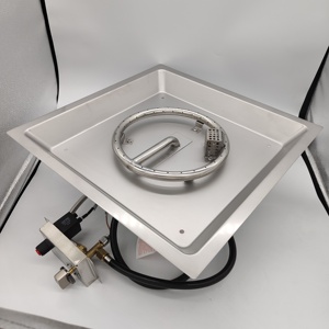Kit de anillo de tubo de quemador de tubo de pozo de fuego de gas cuadrado con sistema de encendido por pulso - Product Image 1