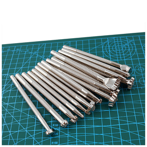 Dụng Cụ In Da Hand DIY Multi-shape Khắc Khuôn Gỗ Dập Nổi Da Sản Xuất Tem Đục - Product Image 4