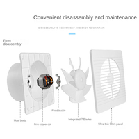 4 pouces 200mm Ventilateur de toilette pour fumoir Ventilateur d'extraction de fenêtre à faible bruit Ventilateur d'extraction en plastique pour salle de bain Grossiste