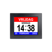 Niederländischer Digitaler Wecker mit 8-Zoll-LCD-Display und Medikamenten-Erinnerungen im Modernen Design für Demenz und Alzheimer