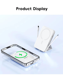 Batterie externe magnétique portable 5000 et <span class=keywords><strong>10000</strong></span> <span class=keywords><strong>mAh</strong></span>, charge rapide 15W, power bank sans fil - Product Image 6