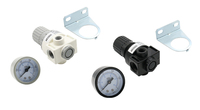 Régulateur de pression pneumatique AR2000 avec filetage BSP 1/4 pouce, vanne de réduction, raccords de connexion 4mm 6mm 8mm 10mm 12mm