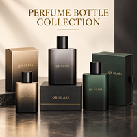 Flacons de parfum carrés de 30 ml, 50 ml, 100 ml, vaporisateur à pompe, bouchon noir et blanc, boîtes cadeaux, conteneur de parfum rechargeable