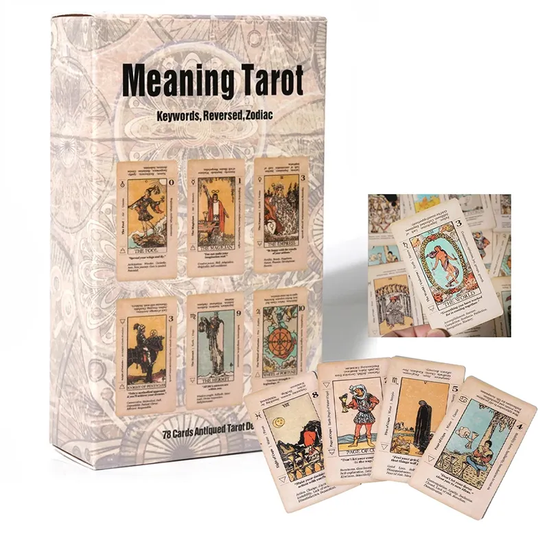 78 kart anlamı Tarot duygusal tahta oyunu satranç oyun kartı parti Astrology kader Divination özel kartlar Tarot