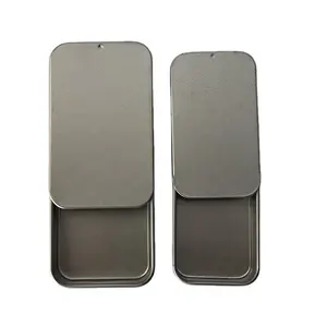 새로운 디자인 금속 직사각형 주석 슬라이드 상단 뚜껑 공예 슬라이딩 슬립 주석 립밤 작은 주석 상자