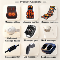 Matelas de massage infrarouge électrique Zhipin avec coussinets d'air, rouleaux, airbag intégral, vibrations, étirement et pression, 24W
