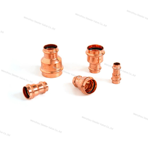 V press reducer connector <strong>Copper</strong> sanitary reducer straight through <strong>pipe</strong> - Product Image 3