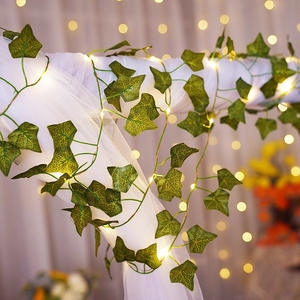 LED IP44 2M lichtslinger bloemenkrans kunstmatige bladgirlande groen huis slaapkamer kerst bruiloft feestdecoraties - Product Image 5