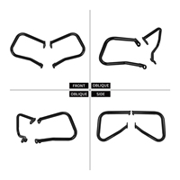 Paire de barres de protection de sacoche de moto, pare-chocs arrière en fer noir chromé pour Harley Softail Heritage FLHC FLHCS 2018 et plus
