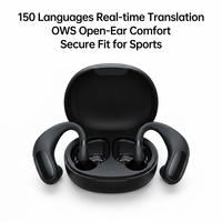 Écouteurs traducteurs professionnels 150 langues B13 OWS avec crochet d'oreille réglable, ajustement sécurisé 5.4 pour la course à pied et la salle de sport