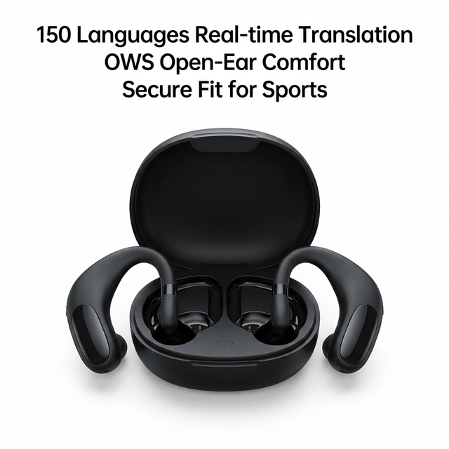 Professional 150 Languages B13 OWS Translator Earbuds Adjustable Ear-hook  5.4 Secure Fit For Gym Running