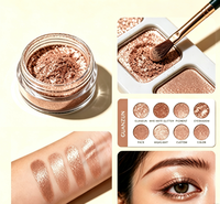 GUANZUN Roségold Feinkörniges Aluminium-Glitzerpigment Gratis 1g Probe Kosmetikqualität 36M Haltbarkeit Lidschatten-Lederpigmente